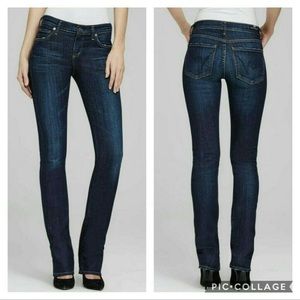 Citizens of Humanity Elson Med Rise Straight Leg Jeans /Dark Indigo Wash